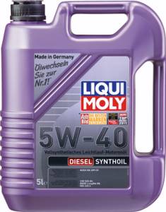 Моторное масло Liqui Moly Diesel Synthoil SAE 5w40, 5л